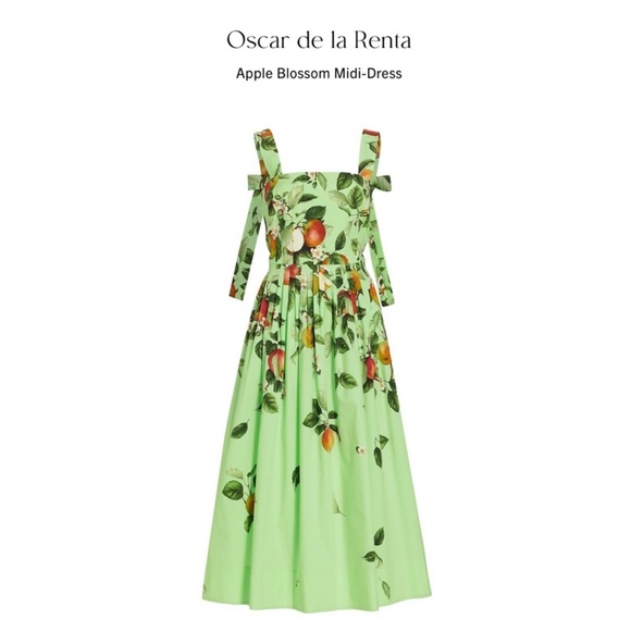 NWT Oscar de la Renta Apple Blossom midi dress - Picture 6 of 7
